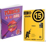 Koray Varol Akademi 8.Sınıf Türkçe İlk Dönem Denemeleri - Hız Yayınları LGS Türkçe 15'li Deneme 2'li Set
