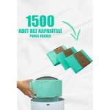 Korbell 16 Lt Çöp Kutuları İle Uyumlu - 3 Paket 1500 Adet Bebek Bezi Kapasiteli Bebek Pudra Kokulu Yerli Çöp Poşeti