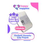 Korbell 16l Uyumlu Yerli Malı Çöp Poşeti - 1 Paket - 1000 Adet Bebek Bezi Kapasitesi