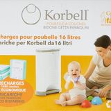 Korbell M250DR3 3 x ek doldurma paketleri bebek bezi kutusu için çöp Poşeti
