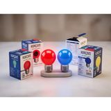 Korçam 1.5W Kırmızı,mavi Renkli LED Gece Lambası E27 Duy - 90 Lümen Enerji Tasarruflu Dekoratif Ampul - Sadece Ampul