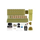 KORDAK 18'Li Kışlık Temel Acemi Bedelli Asker Seti - Askeri Termal İçlik Takımı - Bere Boyunluk Eldiven, XL, ASKSETKLSKISSET5, Nano Yeşili