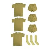 KORDAK 3'lü Askeri İç Giyim Seti - Asker Fanila Çorap Boxer - Asker Malzemeleri HAKİ XXL