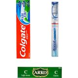 Kordak 3'lü Bakım Malzemesi: Colgate Diş Macunu Banat Diş Fırçası Arko Krem - Asker Malzemeleri