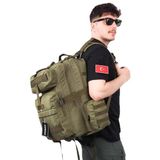 KORDAK 42 Lt Cırtlı Yan Cepli Tactical Sırt Çantası Fonksiyonel Outdoor Çanta, 42 Lt, ASK42LTCANTA, Haki, üniseks-yetişkin