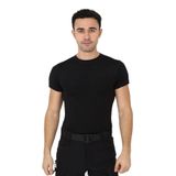 KORDAK Microfiber Tişört Kısa Kol Micro Spor Outdoor T Shirt, 2XL, ASKKLSTMICRO112, Siyah, Erkek