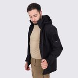 Kordak Siyah Softshell Su Geçirmez Taktik Mont - Waterproof Windproof Spor Mont - 2XL