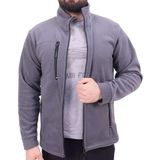 Kordak Üç Cepli Fermuarlı Polar Hırka - S - 01-Gri