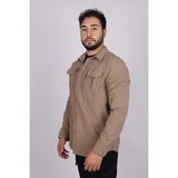 Kordak Uzun Kollu Likralı Outdoor Taktik Gömlek - 2XL - Bej