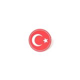 KORDAK Yuvarlak Türk Bayrağı Peç Arma (Kırmızı)
