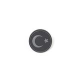 Kordak Yuvarlak Türk Bayrağı Siyah Taktik Askeri Peç - Patch