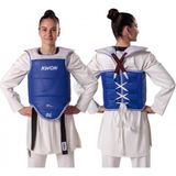 Kore Tarzı Antrenman Wt Onaylı Taekwondo Yarışma Yeleği.çift Taraflı Kadın-Erkek Yarışma Yeleği - Mavi - Kırmızı - Beyaz