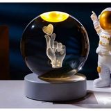 Kore Tarzı Parmak Kalp 3D Lazer Kristal Küre, Hologram Cam Küre,Parmak Kalp, Kore Kalbi, Finger Heart, K-Pop Hediyeleri, Anime/Gençlik Dekoru.