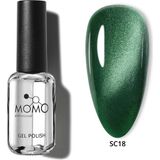 Korean Silky Cat Eye Gel Polish, Kedi Gözü Kalıcı Oje, SC18 Zümrüt Yeşil, 10 ml