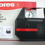 Kores G165CFS uyumlu renkli şerit daktilo tipi için, C-Film model Olivetti et 121 için, siyah