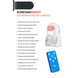 koresan K02 Kablosuz Hareket Sensörlü Müşteri Karşılama Zili ve Kapı Giriş Alarm, Mağaza Müşteri Uyarı Zili
