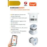 Koresan Tuya Zigbee Akıllı Duman ve Yangın Dedektörü Sensörü