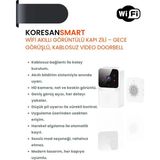 Koresan Wifi Akıllı Görüntülü Kapı Zili – Gece Görüşlü - Siyah