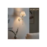 KorFam Rosalinda Aplik - Beyaz Çiçek Şeklinde Kablosuz Pilli Aplik