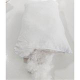 Körfez Kırlent Içi Dolu Fermuarlı Mitil Yastık 35X55CM - 35 x 55 cm - Beyaz