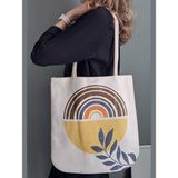 Körfez Kırlent Ilkbahar Yaz Desenli Kumaş Heybe Çanta - 43x43cm - Çok Renkli