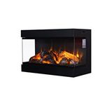 Korflame Korvista - 80 3 Taraflı Elektrikli Şömine Siyah