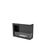 Korflame Sağ Açık Bioetanol Şömine 80 Cm - Siyah