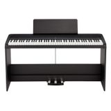 KORG B2SP dijital piyano, klavye, e-piyano (standlı, nota sehpası, 3'lü pedal birimi ve alıştırma için eğitim yazılımı), USB Midi/ses bağlantıları, siyah