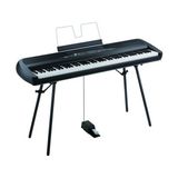 Korg SP280-BK 88 Tuşlu Taşınabilir Dijital Piyano - Siyah Doğal Ağırlıklı Klavye Özelliği - Renkli