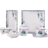 Korkmaz A8574 Link Collection 28 Parça 6 Kişilik Kare Kahvaltı Takımı