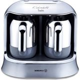 Korkmaz A861-06 Kahvekolik Twin Inox Krom Kahve Makinesi