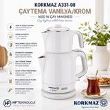 Korkmaz Çaytema Vanilya/krom 1600 W Çay Makinesi