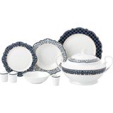 Korkmaz Eliza Collection 60 Parça Beyaz Porselen Yuvarlak Yemek Takımı 12 Kişilik
