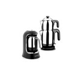 KORKMAZ Ikili Çay Kahve Makinesi Seti Inox