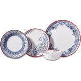 Korkmaz Iona Collection 16 Parça Çok Renkli Desenli Porselen Yemek Takımı 4 Kişilik