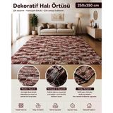 Korkmaz Mensucat Lastiksiz Halı Örtüsü 9M2 (250*350) M2 Mürdüm