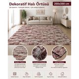 Korkmaz Mensucat Lastiksiz Halı Örtüsü 9M2 (250*350) T1 Bordo