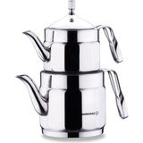 Korkmaz Nostaljia Midi Çaydanlık Takımı 1.6 lt - Inox - 2,5 L