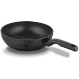 Korkmaz Ornella 24 cm Wok Granit Kaplamalı Düz Tava A1118 Mükemmel Yapışmazlık Özelliği ile