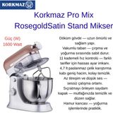 Korkmaz Pro Mix Rosegold Satin Stand Mikser + Dijital Hassas Mutfak Tartısı Hediye - Rose Gold