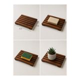 Korkmazoğlu Orman ürünleri Dekoratif Ahşap mini – Sabunluk, Süngerlik ve Saksı Altlığı – 15x12 cm
