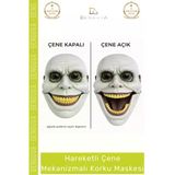 #Korkumaskesi Hareketli Çene Gerçekçi Halloween Sahne Kostümü Aksesuar Mekanizmalı Yeşil Korku Maskesi