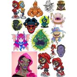 Korkunç Sticker Set 16 Parça Telefon, Tablet, Defter, Laptop Sticker