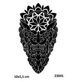 Korkunç Surat Mandala Yapışkanlı Stencil Süsleme Ve Boyama Kalıbı