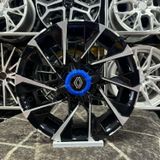 Kormetal 15" (İnç) 4X100 Clio 6 Techno Esprit Alpine Uyumlu Siyah Elmas Kesim Jant Modeli Renault Clio