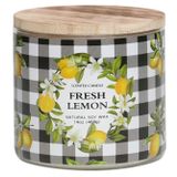 KORMMCO Limon Mum, Taze Limon Kokulu Mum, Büyük 3 Fitil Mum, 14 oz