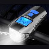 Kornalı Bisiklet ve Scooter Feneri LCD LED Ön Farı 120DB USB Şarjlı Su Geçirmez Yol Bilgisayar - Çok Renkli