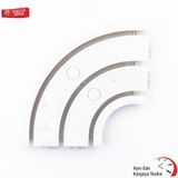 Korniş Dönüşü 3''Lü Üçlü 90° Derece L Dönüş Köşe Beyaz (532583639)