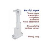 Korniş L Ayak 6 Adet Beyaz