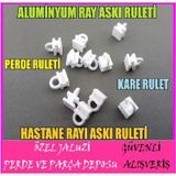 Korniş Uyumlu Kare Rulet-Plastik Perde Sürgü Ray Rulet-Askı Rulet